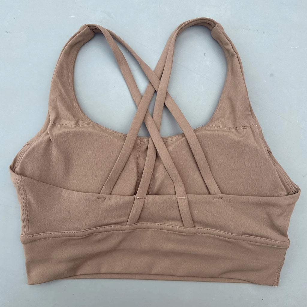 Glow & Grind criss cross workout bra