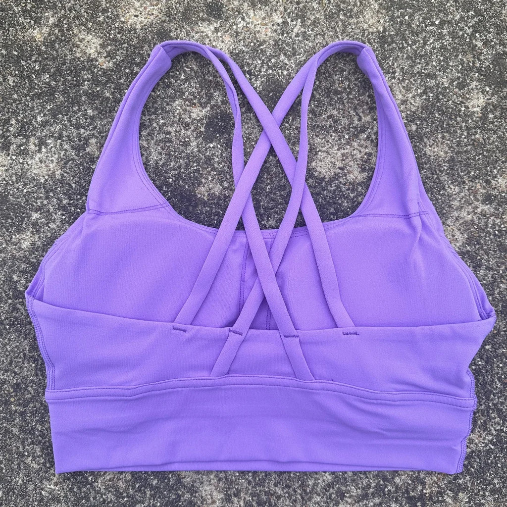 Glow & Grind criss cross workout bra