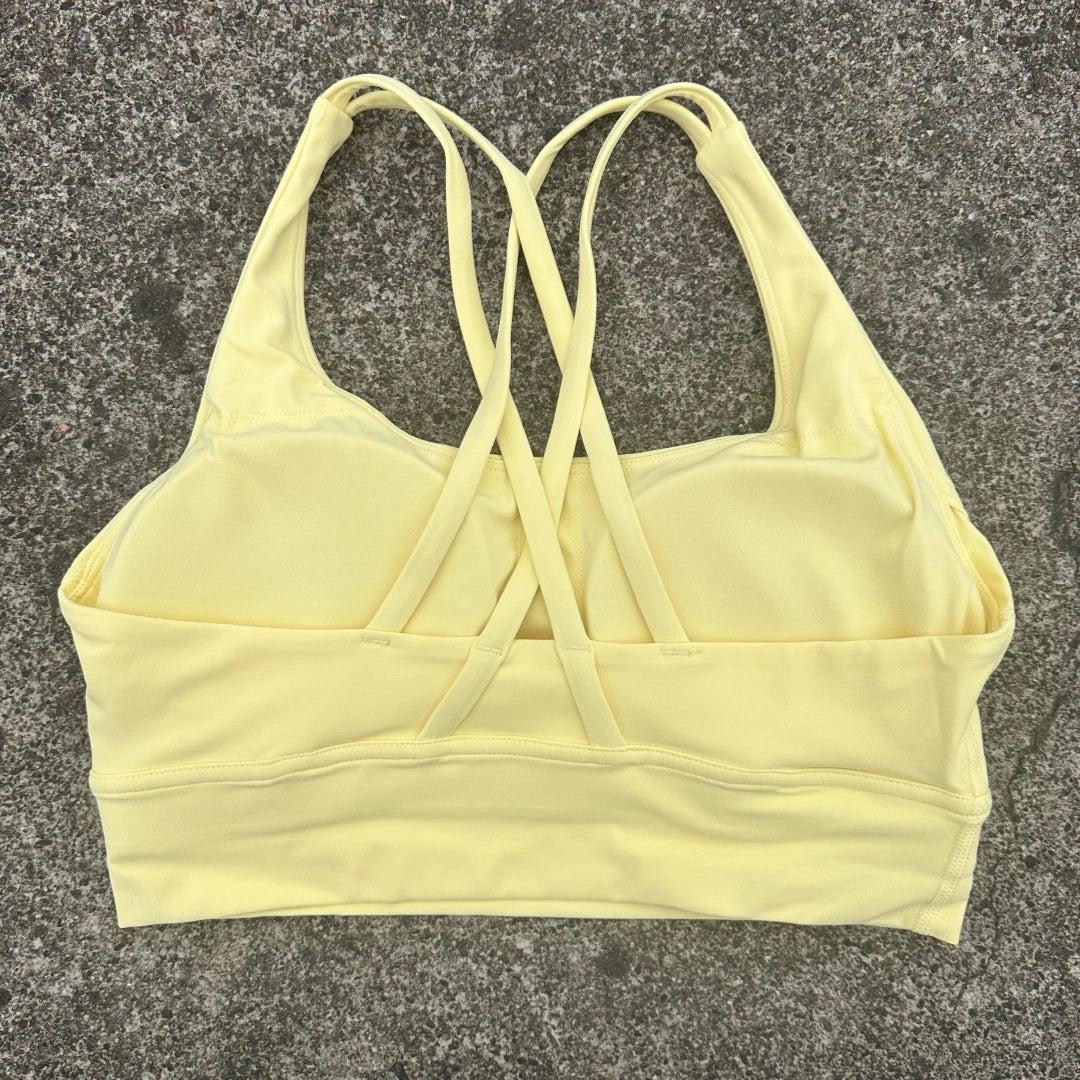 Glow & Grind criss cross workout bra
