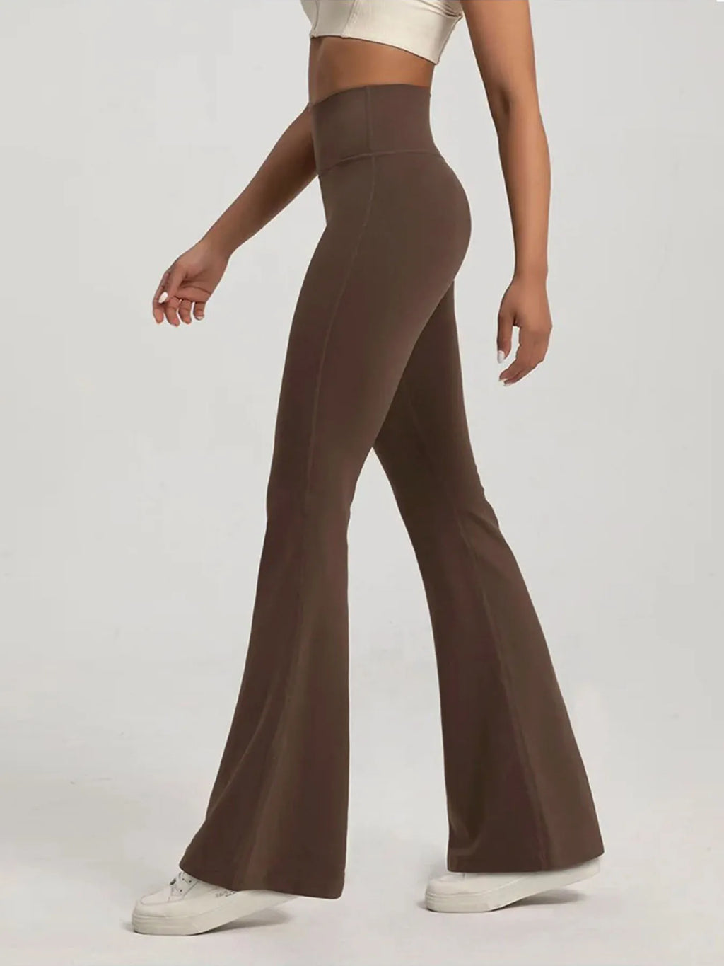 High waisted flared leggings