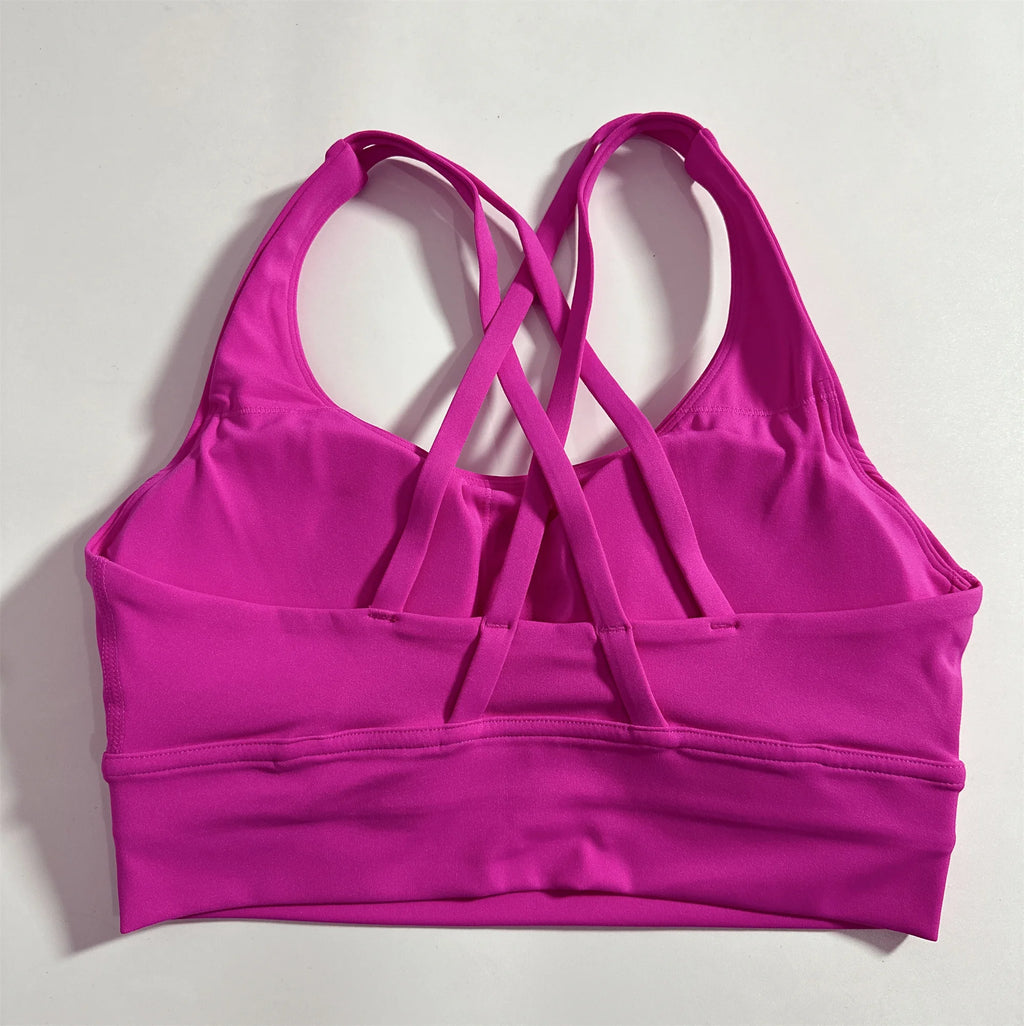 Glow & Grind criss cross workout bra