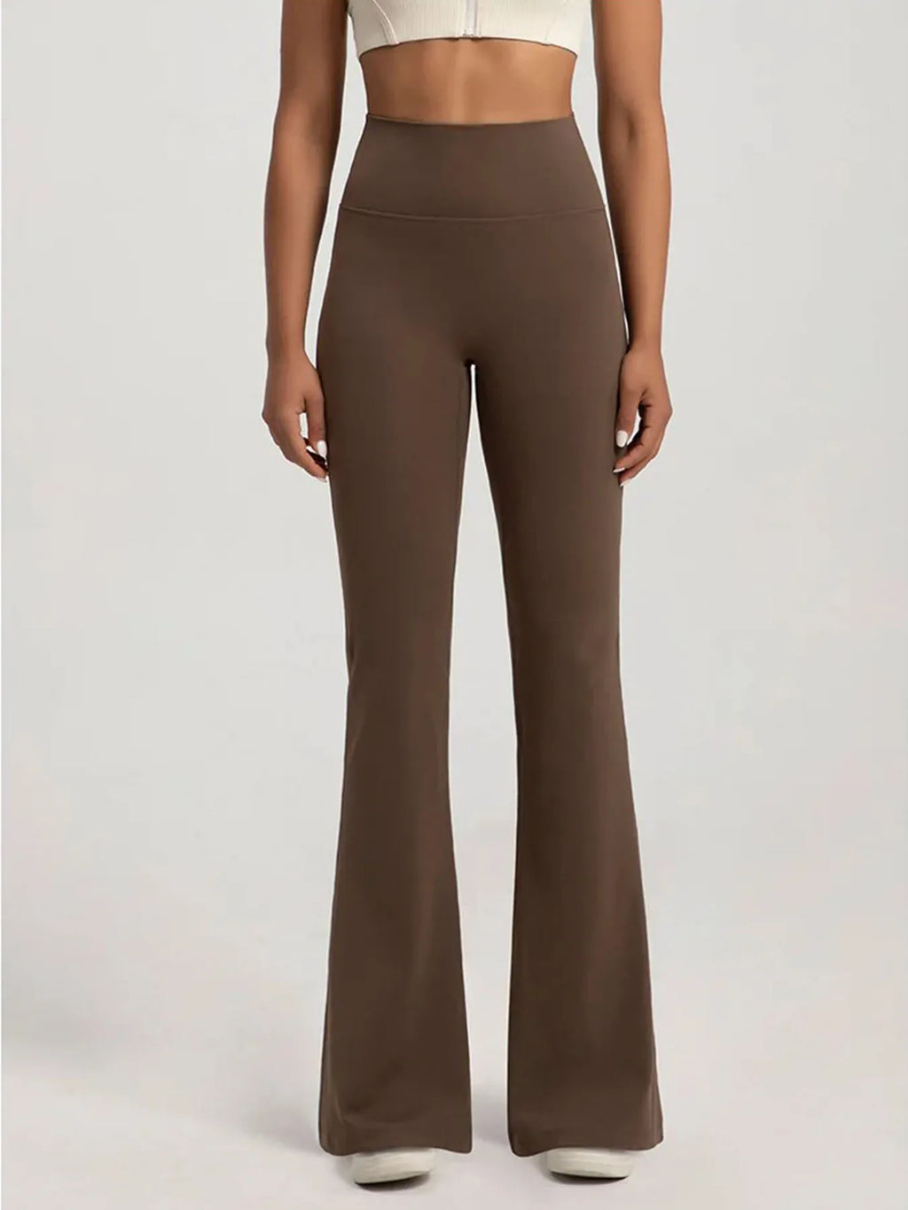 High waisted flared leggings
