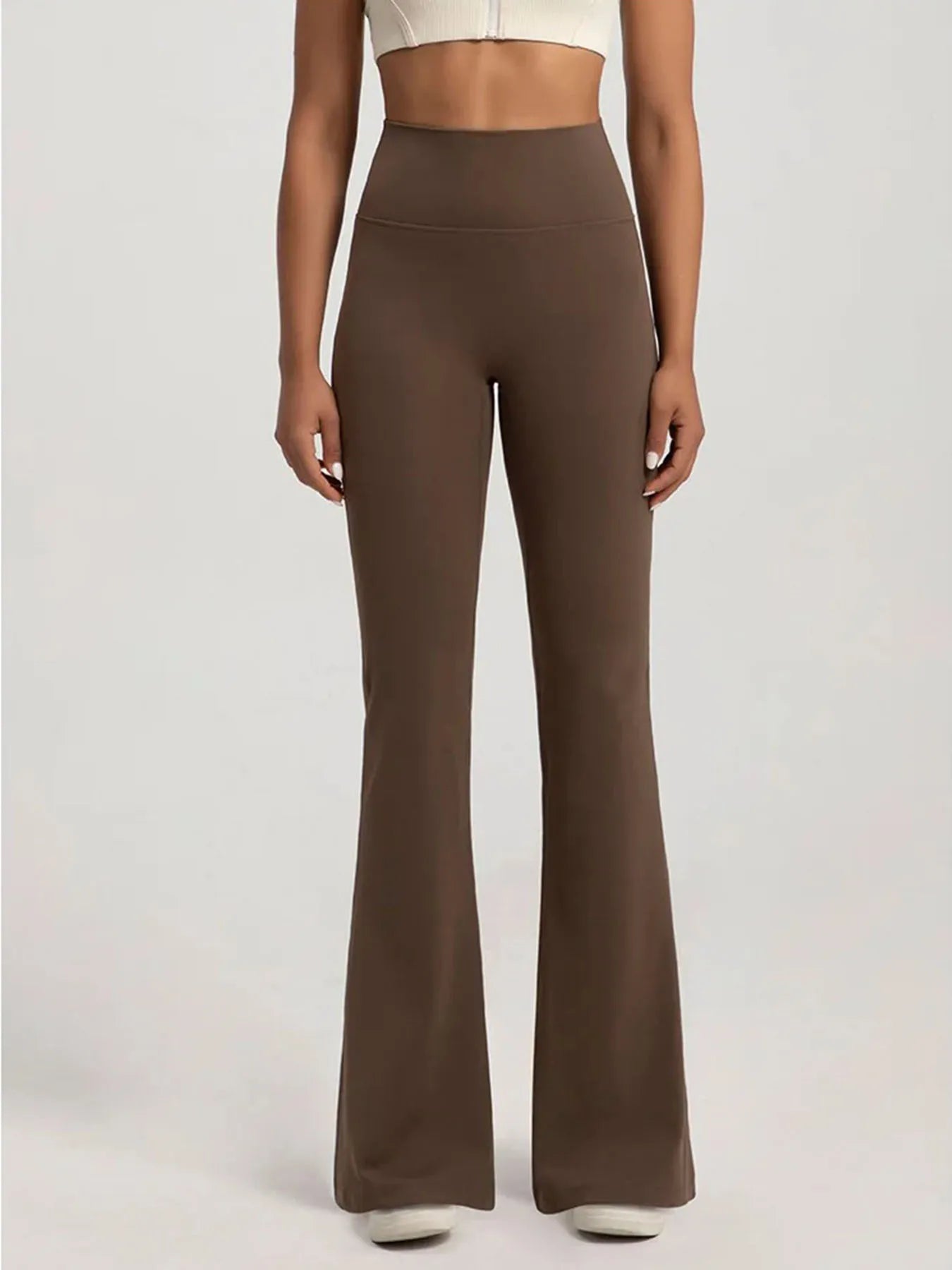 High waisted flared leggings