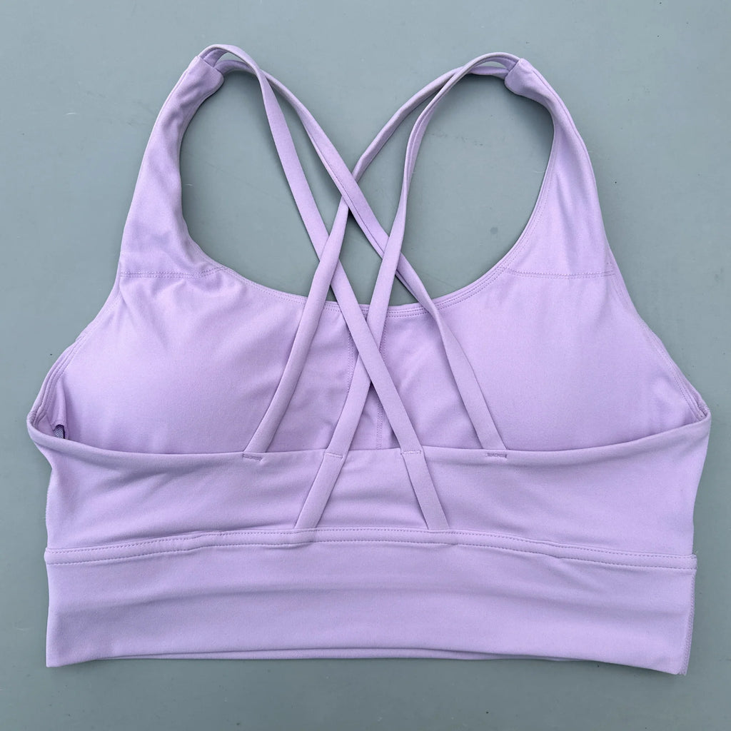 Glow & Grind criss cross workout bra