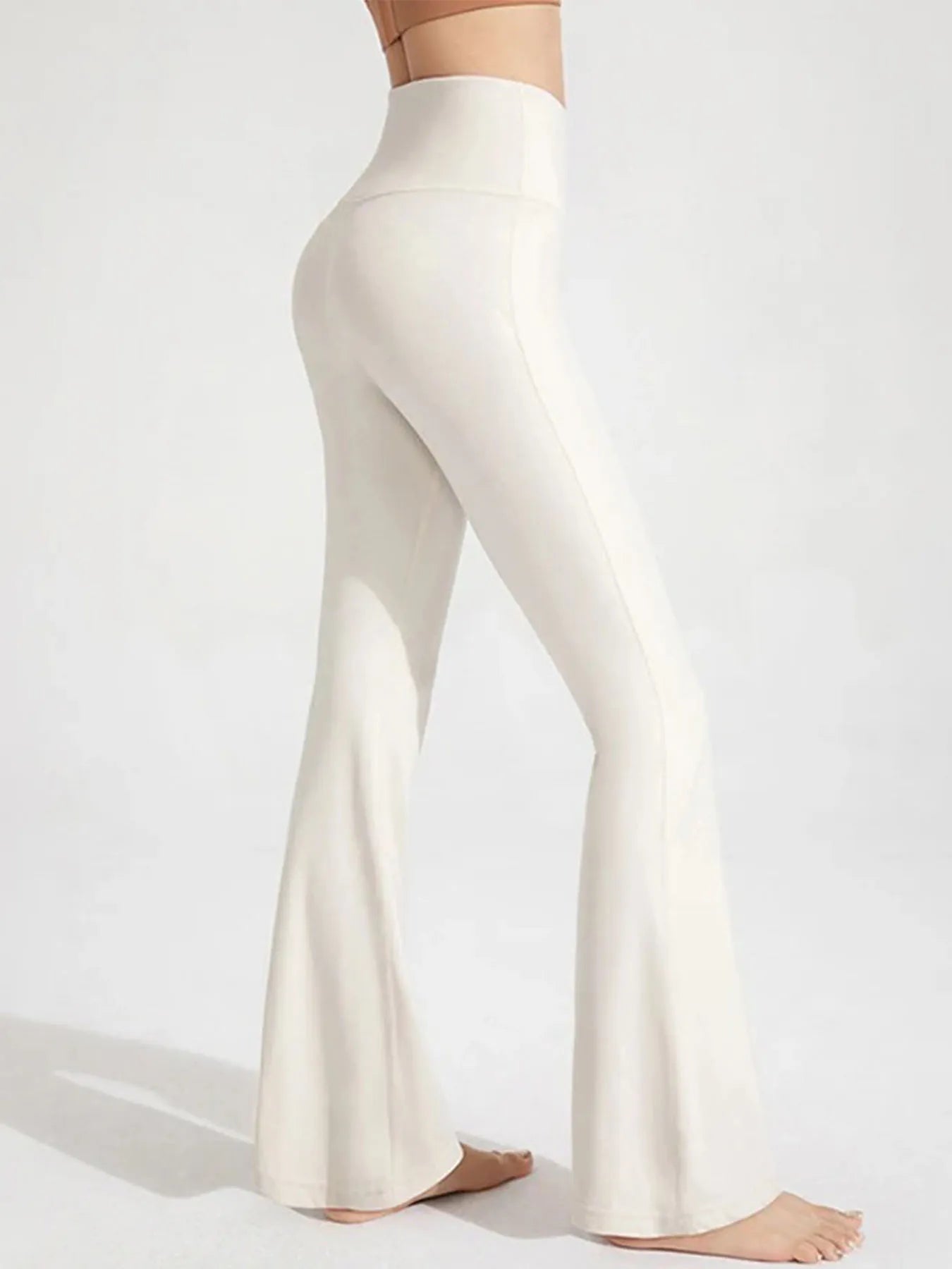 High waisted flared leggings