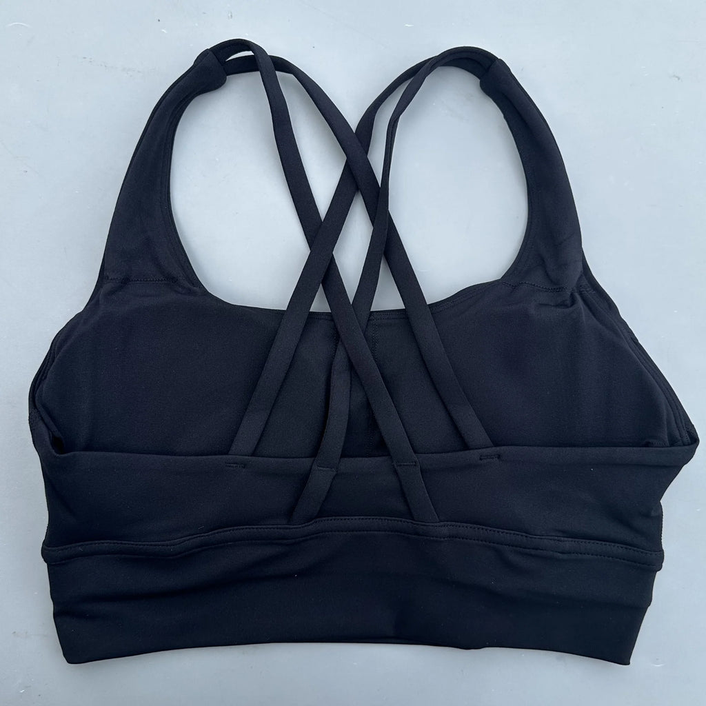 Glow & Grind criss cross workout bra