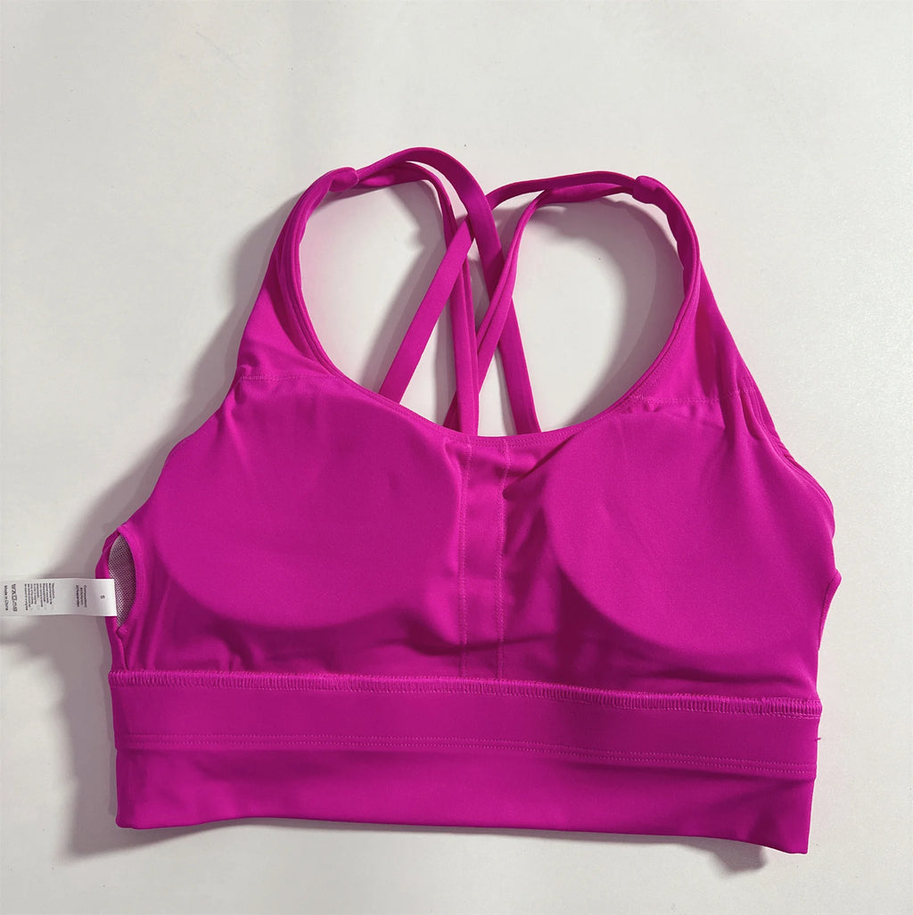 Glow & Grind criss cross workout bra