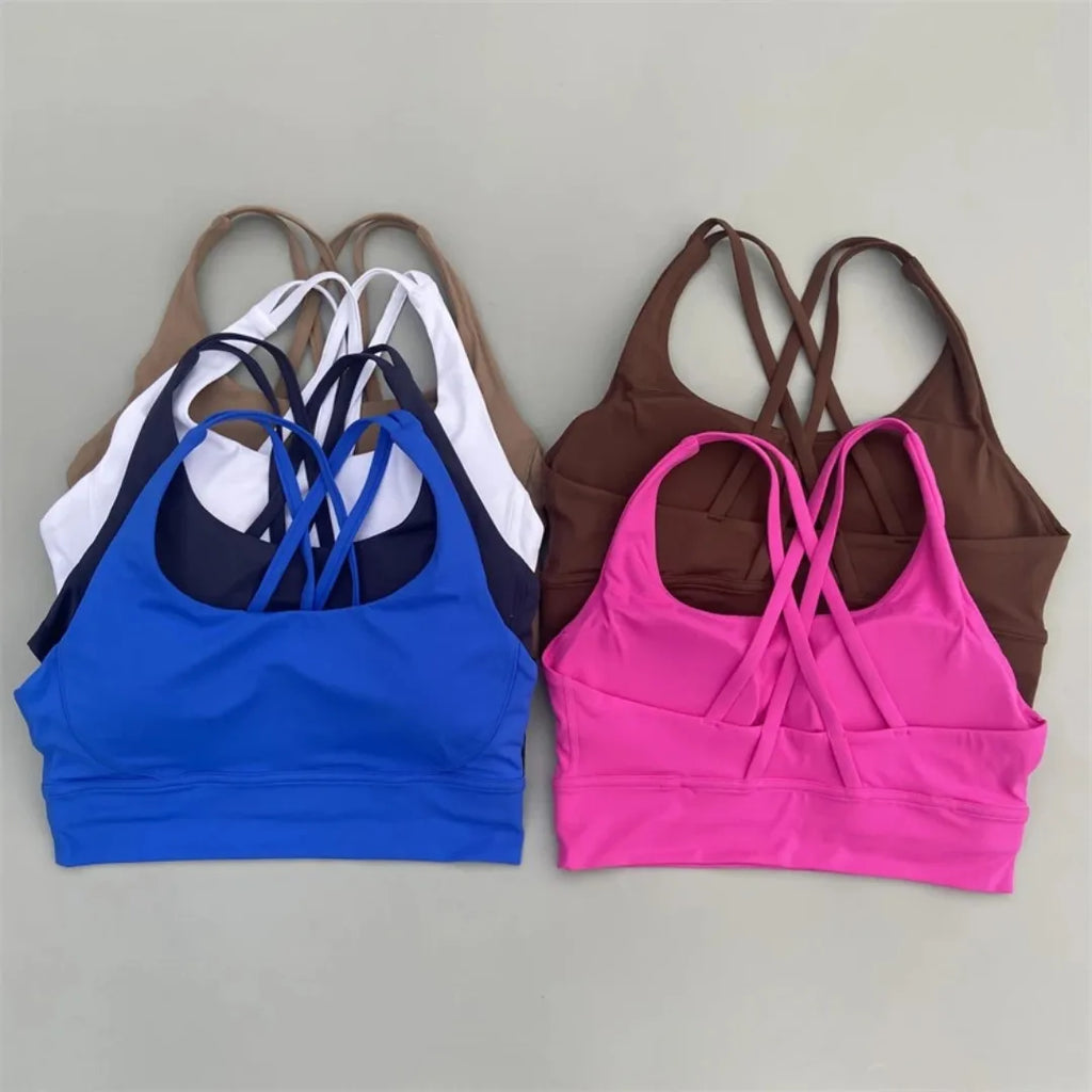 Glow & Grind criss cross workout bra