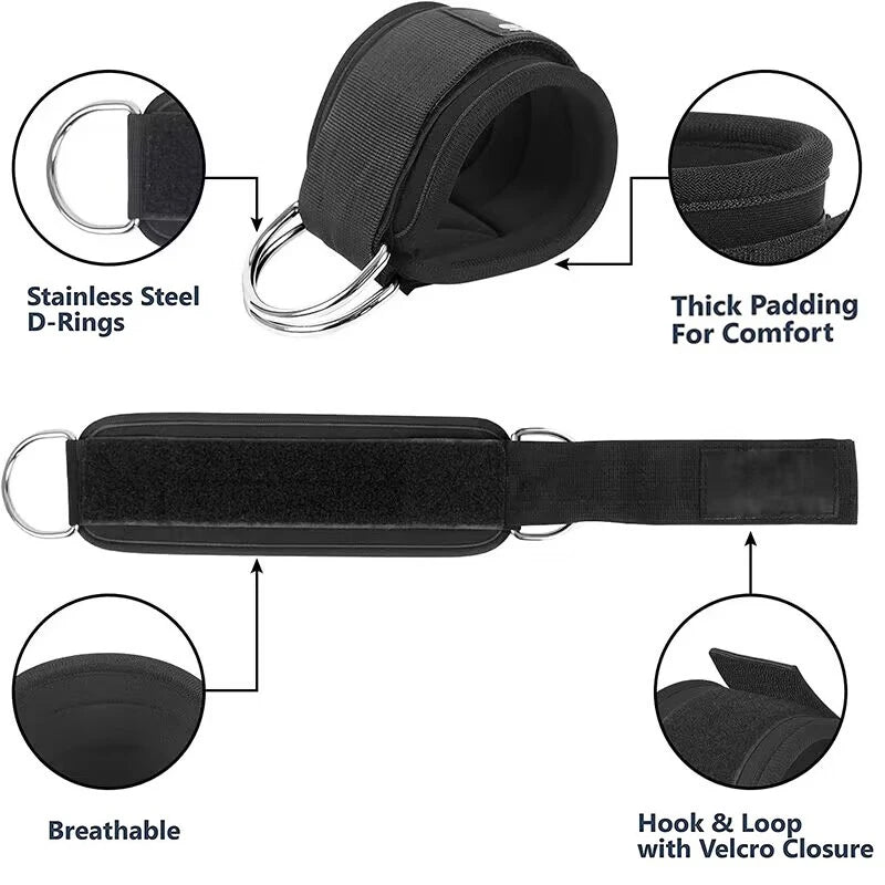 Ankle straps with resistance bands