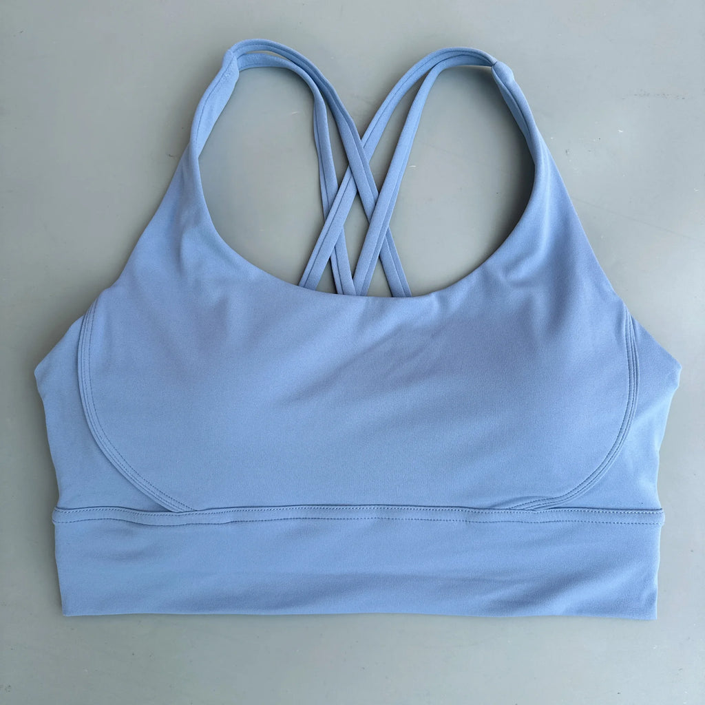 Glow & Grind criss cross workout bra