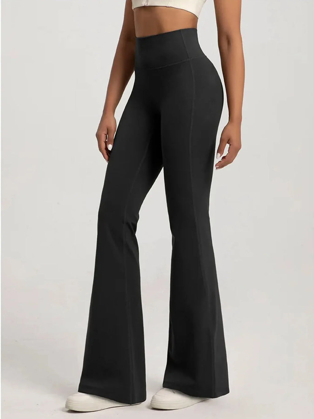High waisted flared leggings