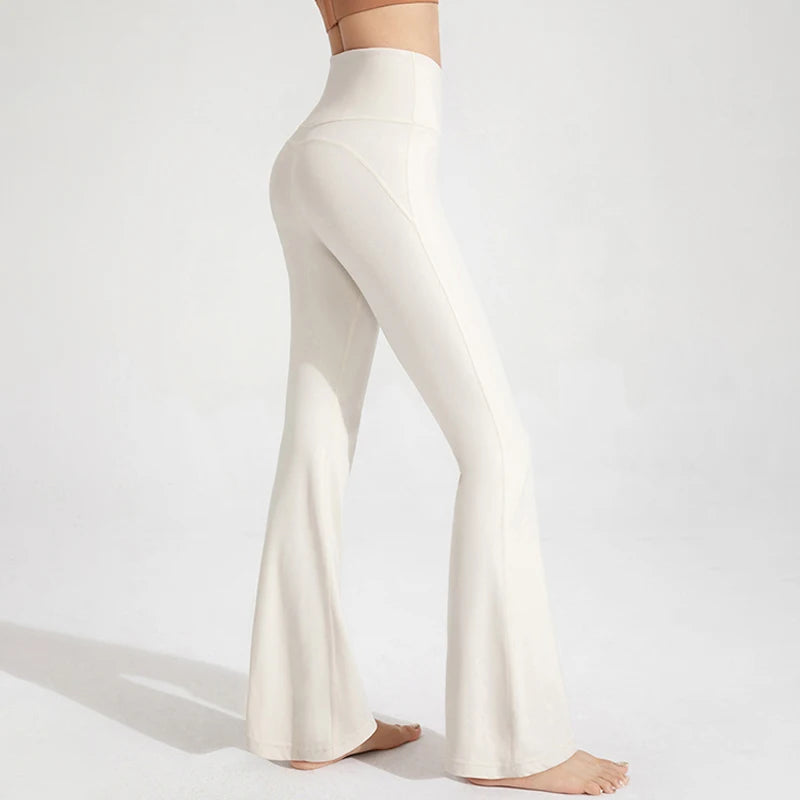 High waisted flared leggings