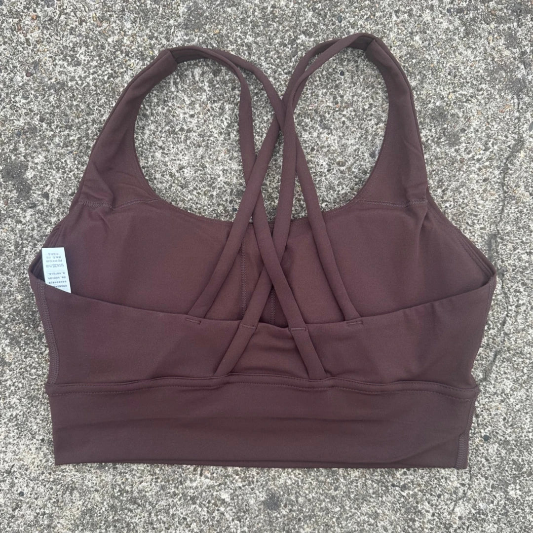 Glow & Grind criss cross workout bra