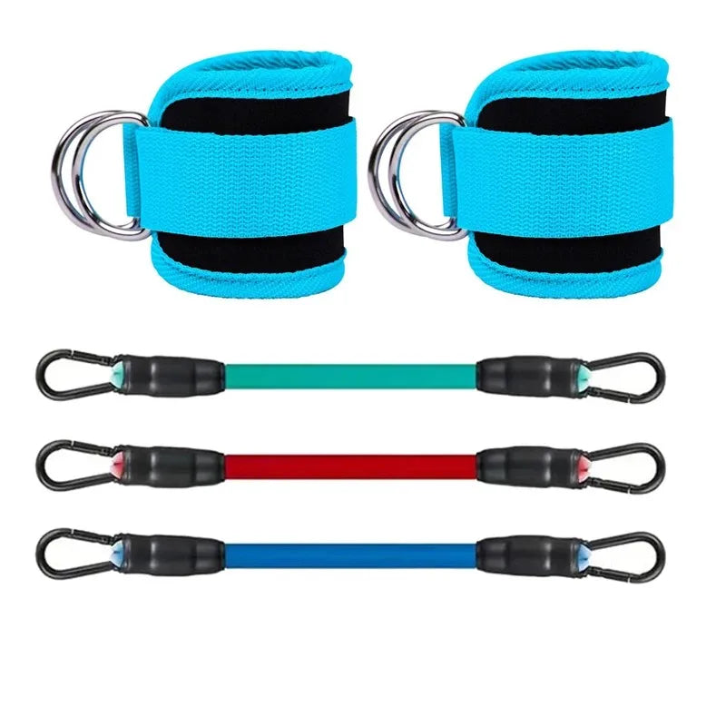 Ankle straps with resistance bands