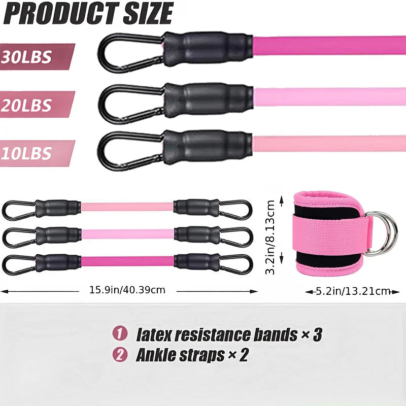 Ankle straps with resistance bands