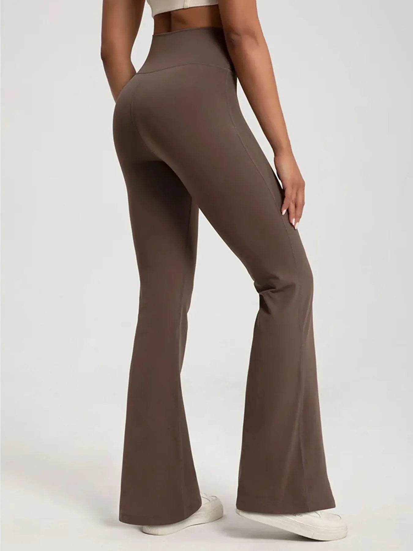 High waisted flared leggings